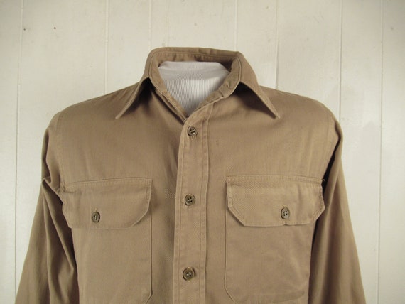Vintage shirt, military shirt, work shirt, 1960s … - image 2