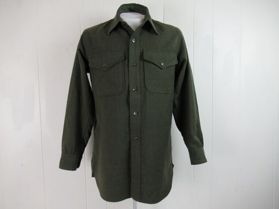 Vintage shirt, 1940s shirt, Army shirt, WWII shirt