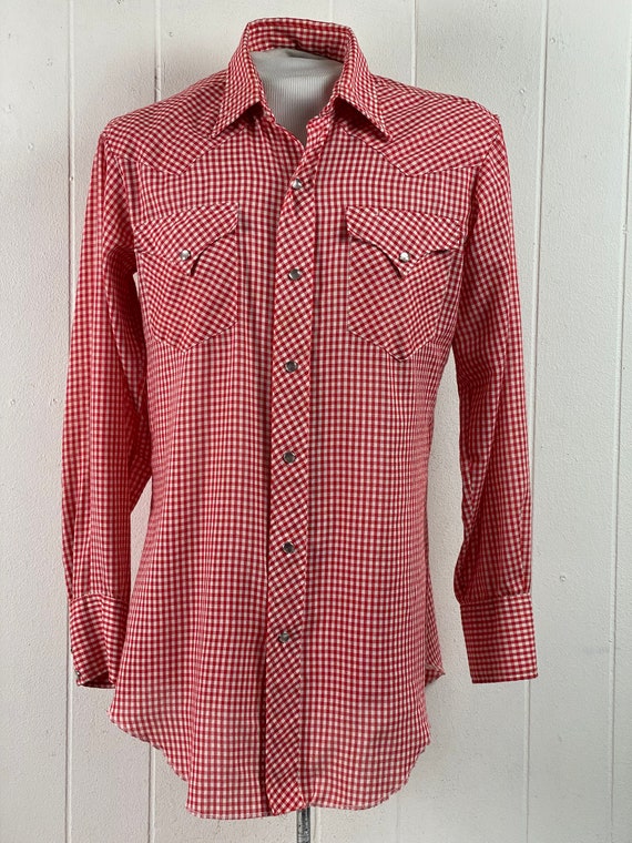 Vintage 1970s shirt, H BAR C shirt, cowboy shirt,… - image 2
