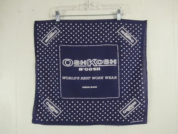 Vintage bandana, 1960s bandana, Osh Kosh bandana,… - image 1