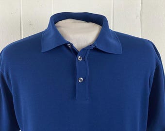 60s70s USA PURITAN バンロンポロシャツ L ブルー aw180 Vintage Shirt, Size Large, Ban Lon Shirt, Blue Shirt, 1960s Shirt