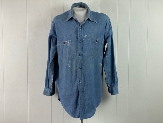 1940s workwear chambray - Gem