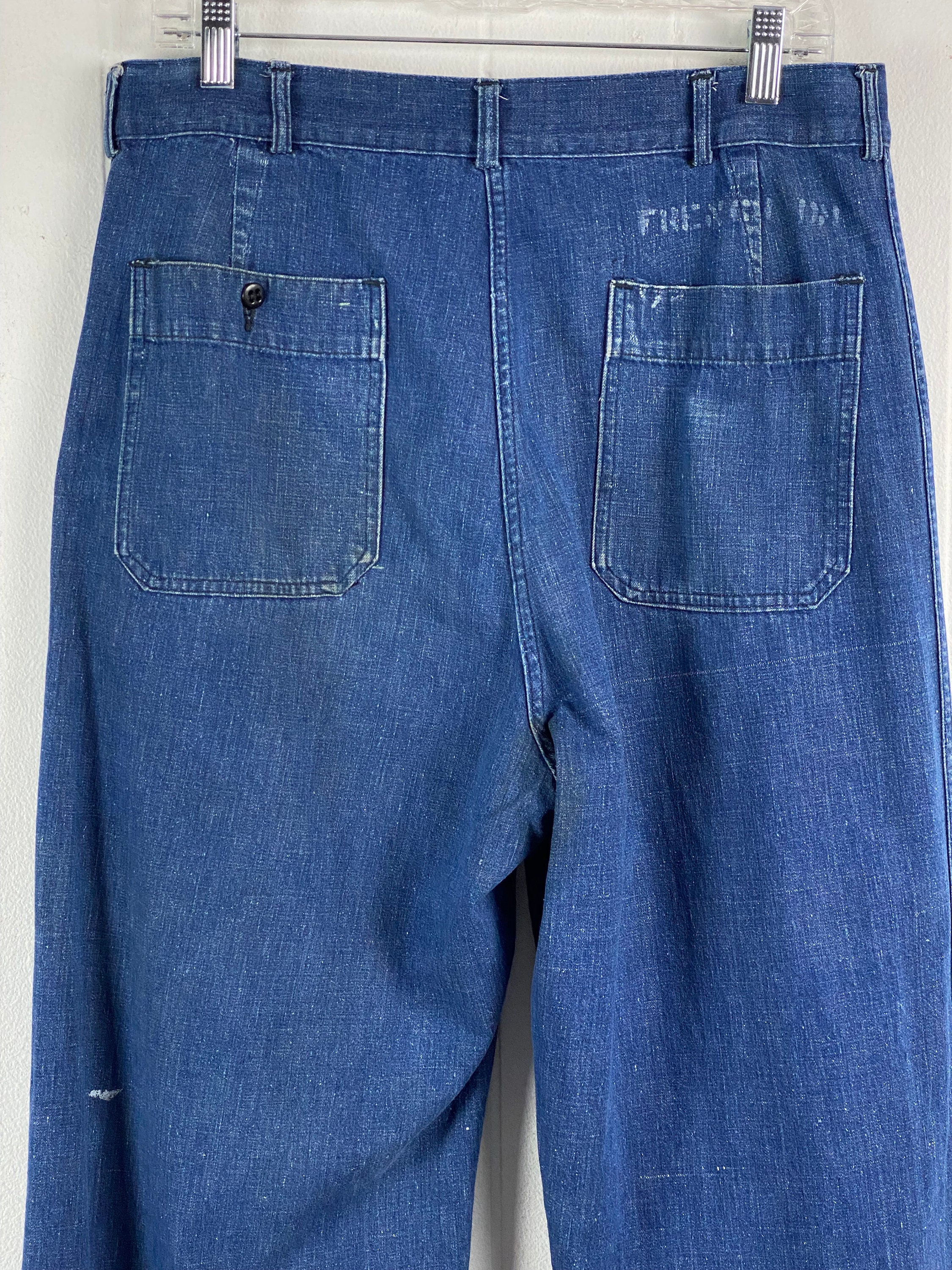 Vintage Denim Pants U.S. Navy Pants 1950s Denim Jeans Denim - Etsy