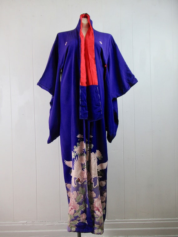 Vintage kimono, silk kimono, vintage robe, Asian … - image 8