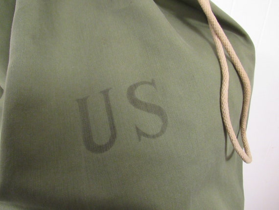 Vintage 1980 Feldco Knapsack‎ Mini Backpack Jog On! Small Bag Baby Running Green Vintage bag, vintage knapsack, U.S. military bag, cot… - Gem main image 4
