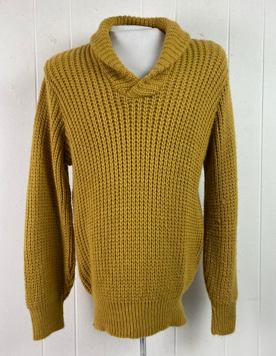 Vintage Sweater, 1950s Sweater, Shaw Collar Sweater, Pilgrim