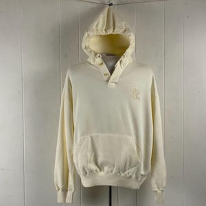 Vintage sweatshirt, size medium, hooded sweatshirt, 1980s Polo Ralph Lauren, designer sweatshirt, vintage hoodie, vintage clothing