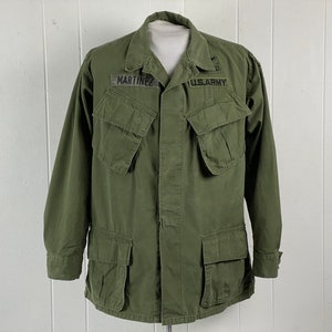 Vintage Jacke, Medium, 1960er Jahre Jacke, Vietnam Jacke, Dschungeljacke, Schrägtasche, Special Forces, Airborne, Ranger, Vintage Kleidung