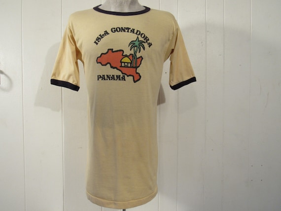 Vintage t-shirt, 1960s t shirt, Isla Gutadora, Pan