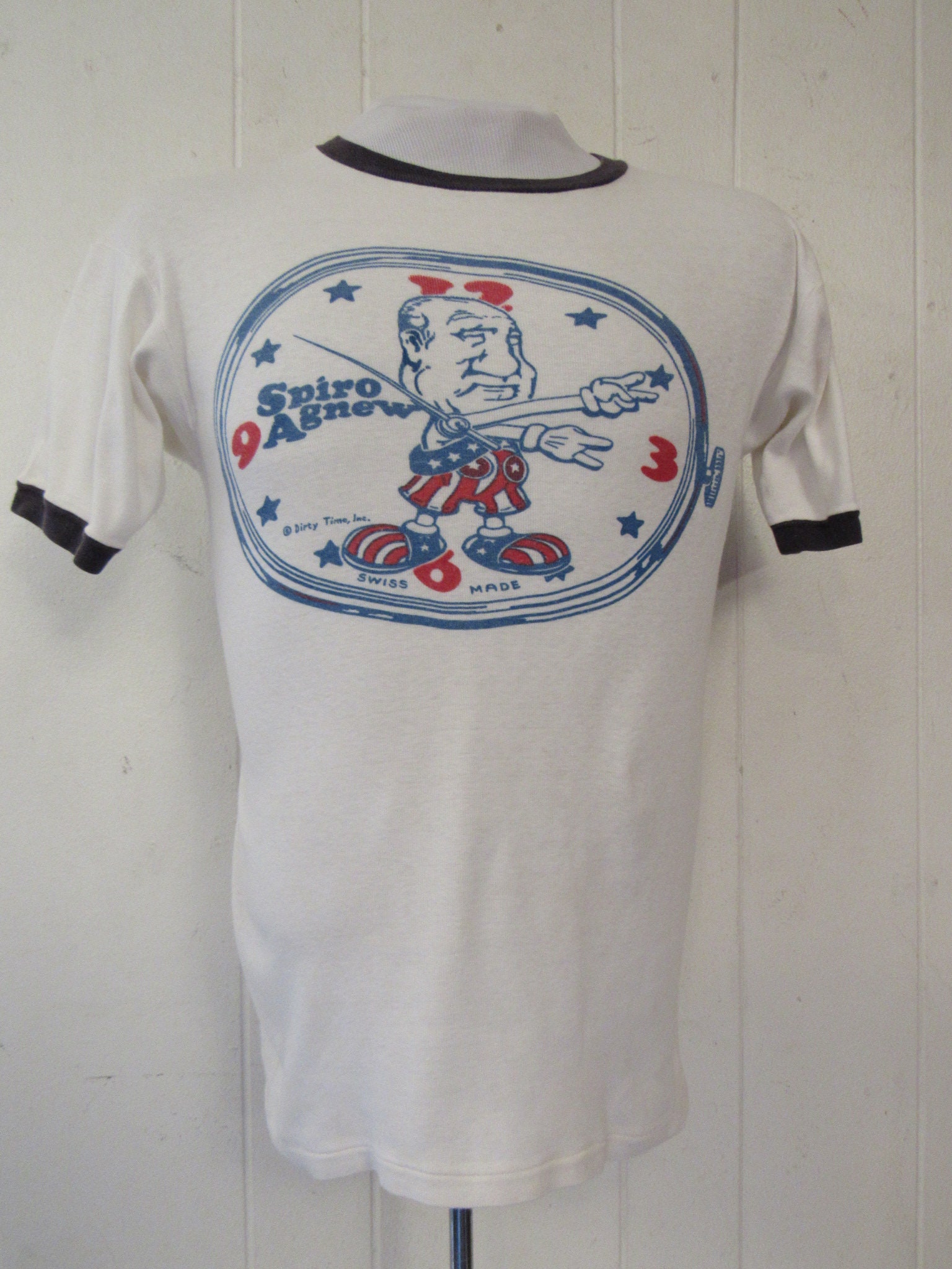 Vintage T Shirt, 1970s T Shirt, Political T Shirt, Spiro Agnew T 