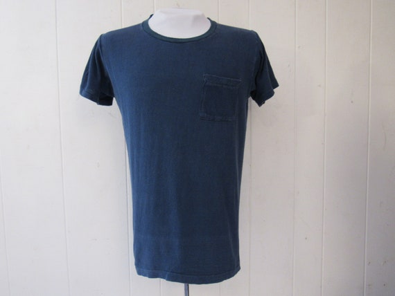 Vintage t shirt, pocket t shirt, 1960s t shirt, da