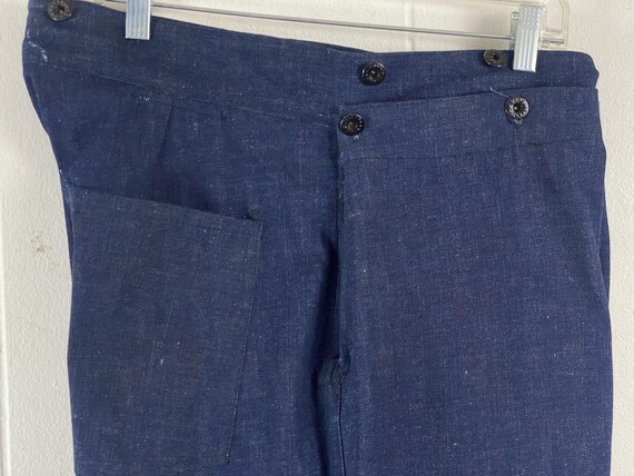 パンツ 40s denim painter pants dark color Vintage 40's Japanese Indigo Denim Boro Patchwork Sashiko