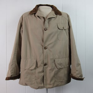 Vintage jacket, hunting jacket, 1950s jacket, Dryback, The Feather, hunting jacket, vintage clothing, size large