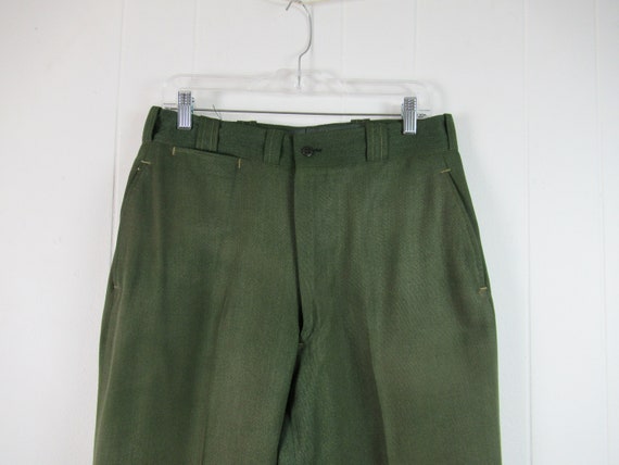 Vintage pants, gabardine pants, Army pants, 1950s… - image 2