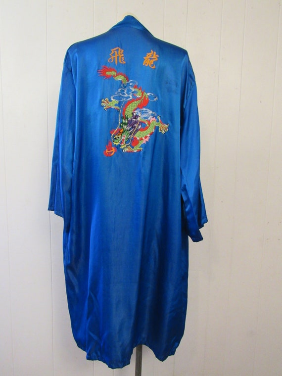 Vintage robe, Asian robe, silk robe, embroidered … - image 2