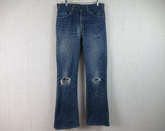 Vintage Levis, size 33 X 31, vintage pants, vintage jeans, 1970s jeans, Levis 646 jeans, denim pants, distressed denim, vintage clothing