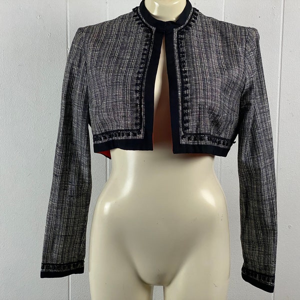 Vintage jacket, size medium, Bolero jacket, 1960s jacket, designer jacket, Bonwit Teller jacket, 1950s jacket, vintage clothing