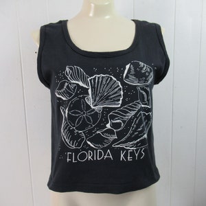 Vintage t shirt, vintage tank top, Florida Keys t shirt, travel t shirt, cropped shirt, vintage clothing, size medium