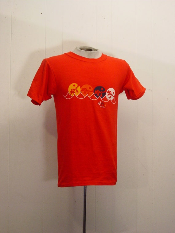 Vintage T-shirts, 1980s t shirt, Hawaiian t shirt,