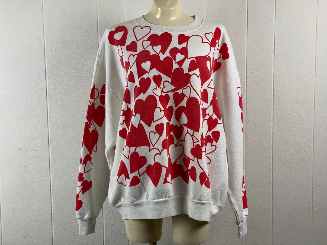 【楽天カード分割】 Vintage Sweatshirt, Print Heart Co., Rag Michigan XL, Size トップス
