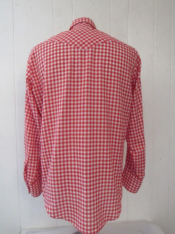 Vintage shirt, 1970s shirt, cowboy shirt, picnic … - image 5