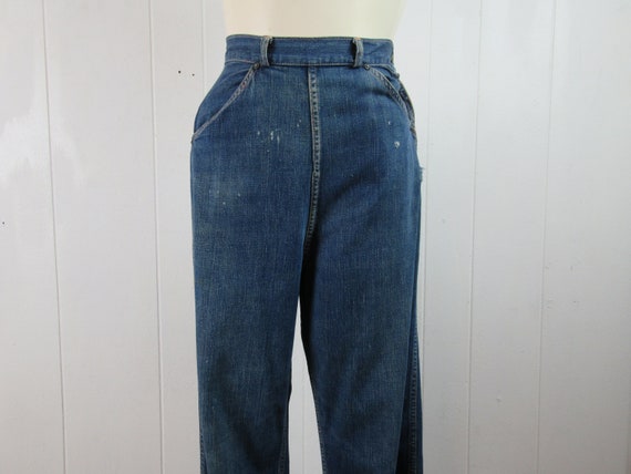 Vintage denim pants, 1940s denim, vintage denim, 1