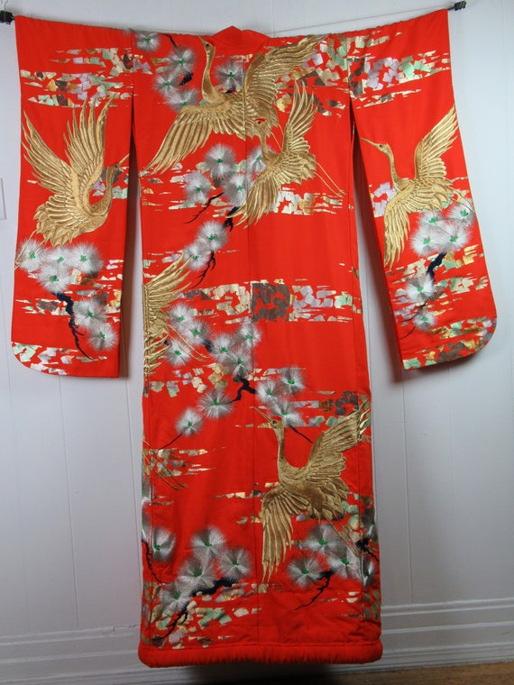 Vintage kimono, wedding kimono, silver and gold, … - image 6