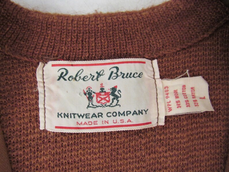 Vintage vest, 1950s vest, Gabardine vest, Rayon vest, brown vest, vintage clothing, size small image 5