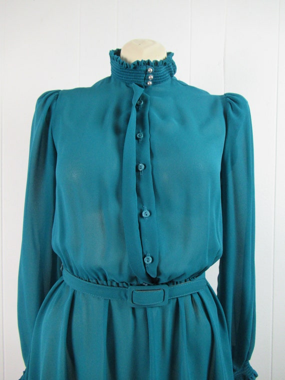 Vintage dress, blue dress, 1970s dress, Lady Caro… - image 8