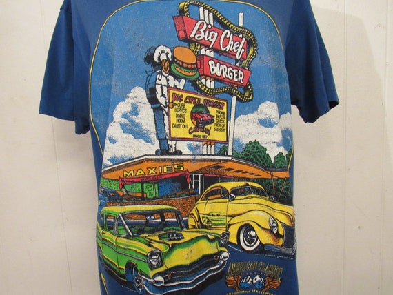 Vintage T Shirt T Shirt Car T-shirt Big Chef Burger T Etsy Israel