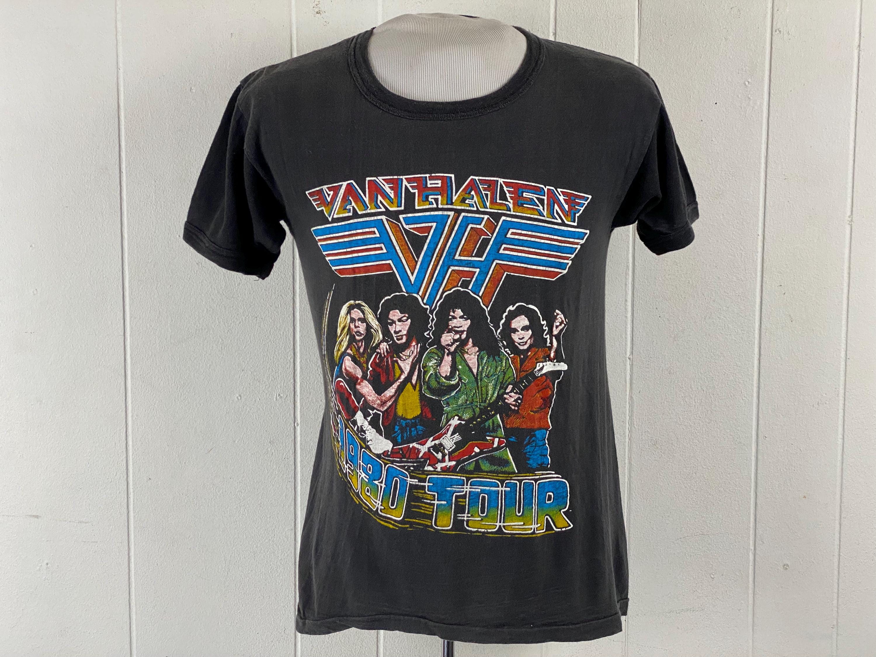 Van Halen 1980 TOUR TシャツロックT ツアー　ヴァンヘイレン VAN HALEN 】ロックTシャツ メンズ バンドTシャツ メンズ VAN