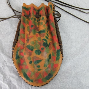 Vintage purse, ethnic purse, hand painted purse, Mexican purse, coin purse, vintage coin purse, vintage clothing