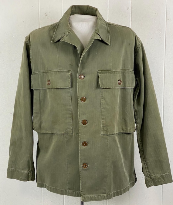 Vintage Jacket, Size Medium, 1940s Jacket, HBT Jacket, Army Jacket