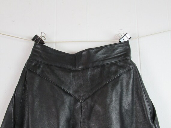 Vintage pants, leather pants, 1980s pants, high w… - image 7