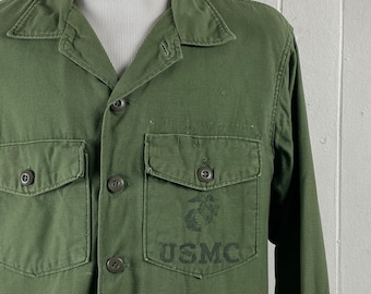 【ビンテージ　60s】TROOPER POPLIN FATIGUE SHIRT US.ARMY(ユーエスアーミー) / Vintage/60s/TROOPER L/S Cotton