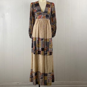 Vintage dress, size small, 1960s dress, 1970s dress, peasant dress, Edwardian dress, Cottage core dress, Hippie dress, vintage clothing