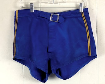 Vintage 1940s Blue Cotton Gym Shorts/bloomer Shorts (30