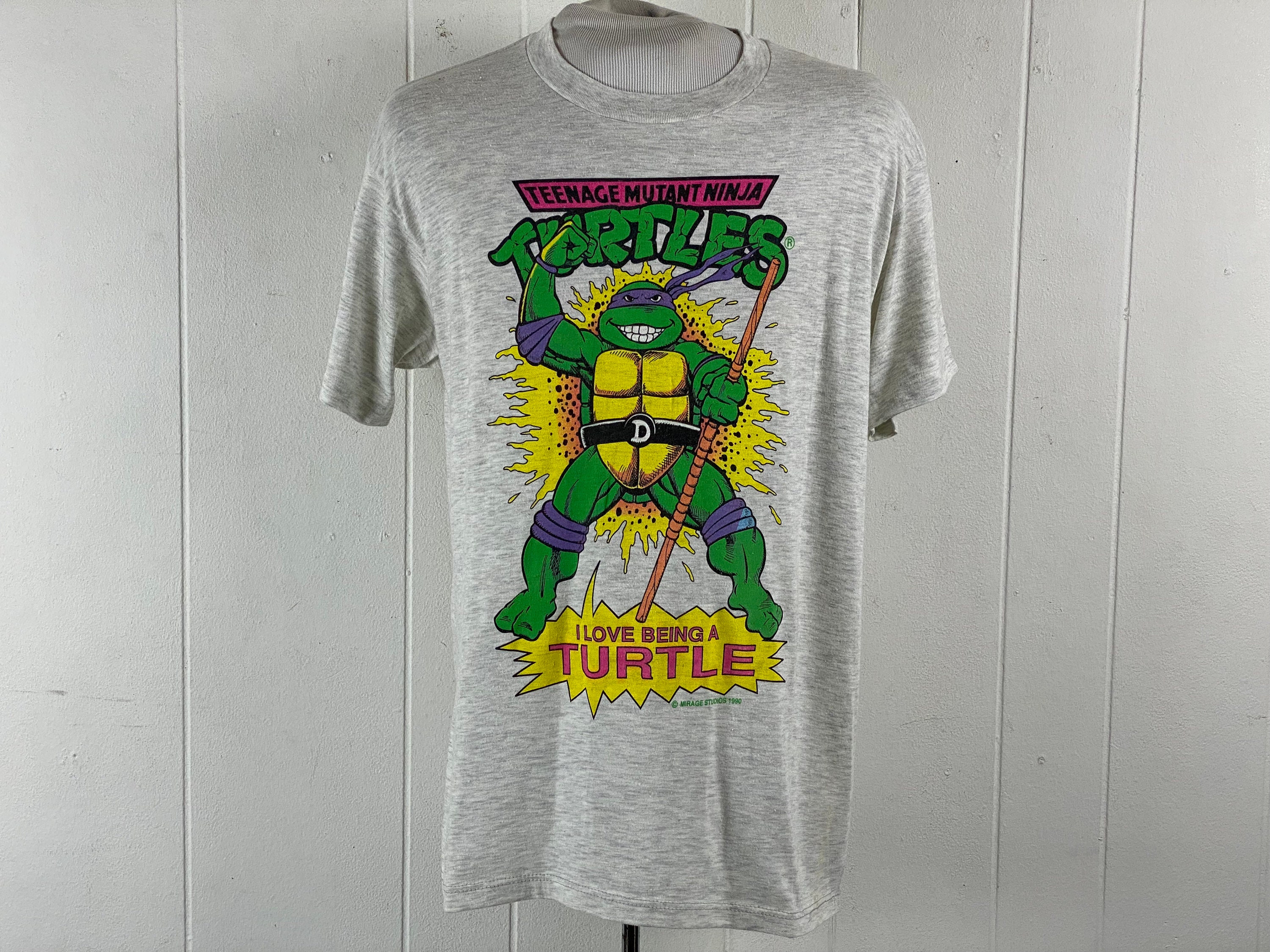 Vtg 90s Teenage Mutant Ninja Turtles Shirt TMNT Movie tshirt Kids Youth  MEDIUM