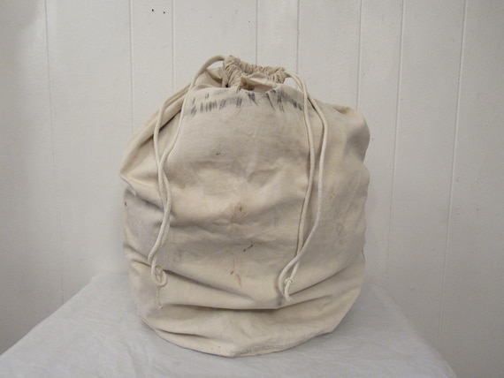 Vintage bag, duffle bag, 1930s bag, cotton twill b