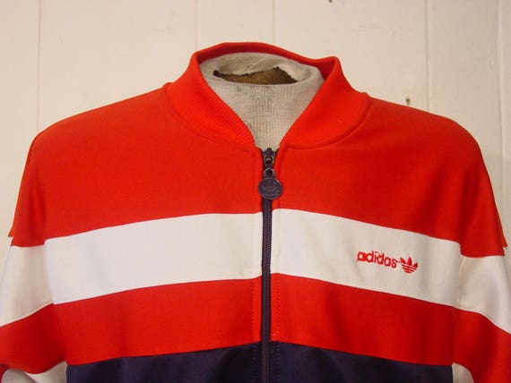 Vintage jacket, Adidas jacket, old school, warm up jacket, 1980s jacket, vintage clothing, medium Vintage Jacke, Adidas Jacke, Oldschool, Adidas Warm up