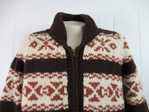 Vintage sweater, 1950s sweater, Cowichan sweater,… - image 2