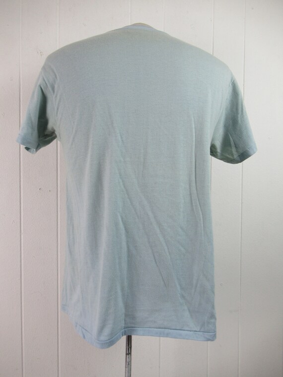 VINTAGE t shirt, 1970s t shirt, Camp Not a Wheeze, non Covid shirt, vintage clothing, size large, shirt, L View 3