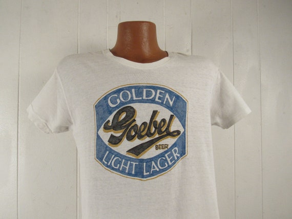 Vintage t shirt, 1960s t shirt, Goebel beer t shi… - image 1