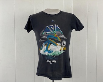 Vintage 80s the Knits Asia 1982 Tour T Shirt Medium - Etsy
