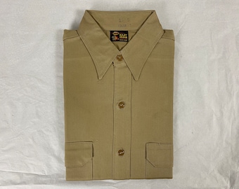 Vintage Big Mac Hickory Striped Zipper Zip Work Shirt 70s