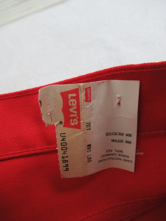 Vintage Levis, Levis Pants, Red Levis, Made in USA, 1980s Levis