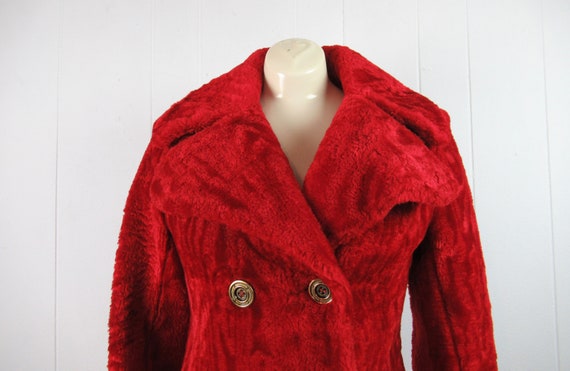 Vintage coat, red coat, women's coat, long coat, … - image 3