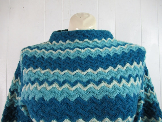 Vintage sweater, Jantzen sweater, blue sweater, s… - image 2