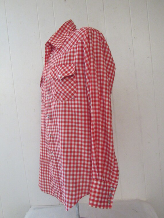 Vintage shirt, 1970s shirt, cowboy shirt, picnic … - image 3