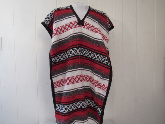 Vintage poncho, Mexican poncho, Mexican blanket p… - image 1